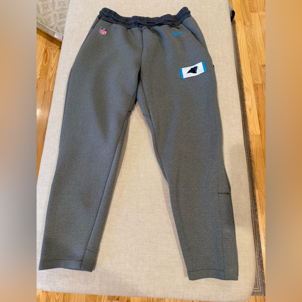 Nike Onfield apparel Carolina panthers track pants large EUC